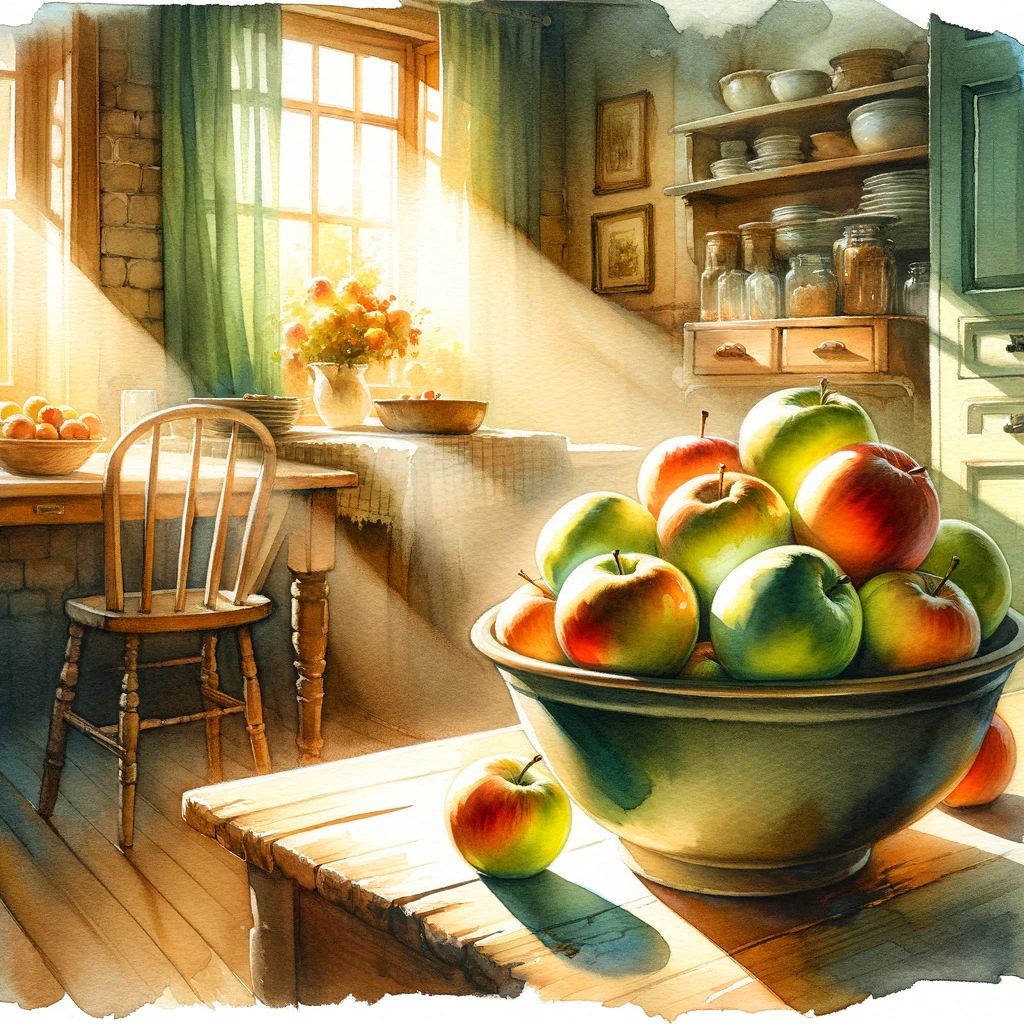 家庭でリンゴを熟す